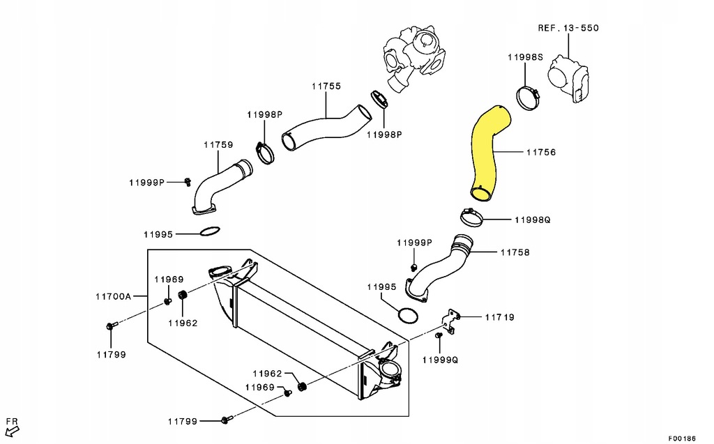 фото №2, Turbo труба wąż mitsubishi pajero sport 1505a775
