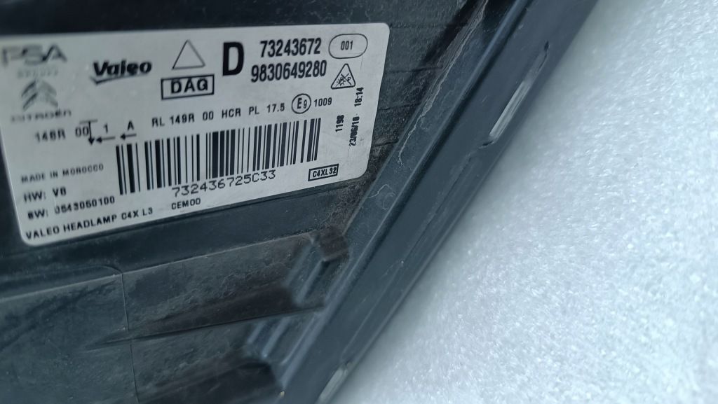 фото №15, Citroen c4 iii led vision лампи передні l+p europa оригінал акція