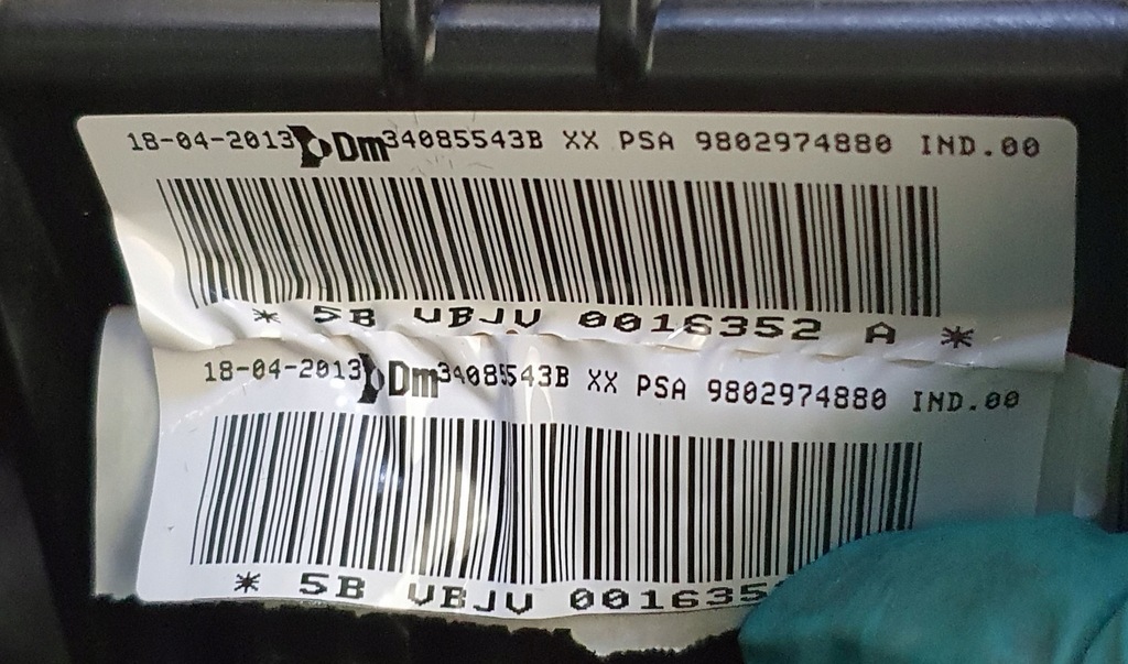 фото №11, Приборная панель консоль подушки безопасности ремни citroen c5 iii x7 комплект europa