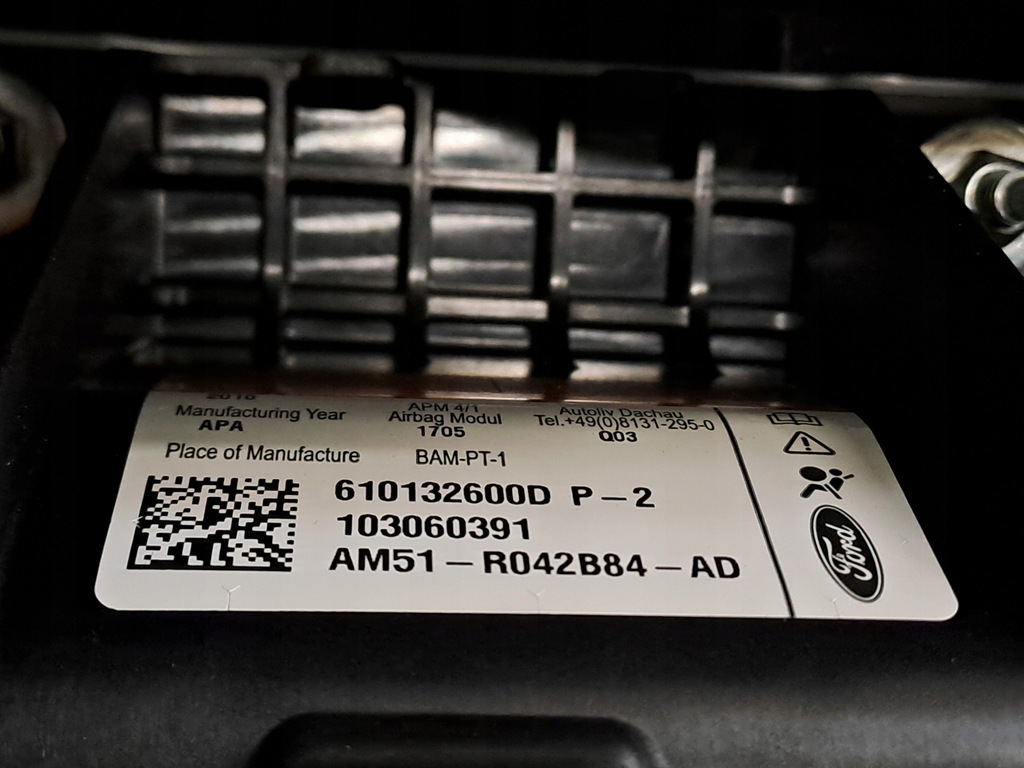 фото №10, Приборная панель консоль подушки безопасности датчик ремни оригинал kpl ford c-max