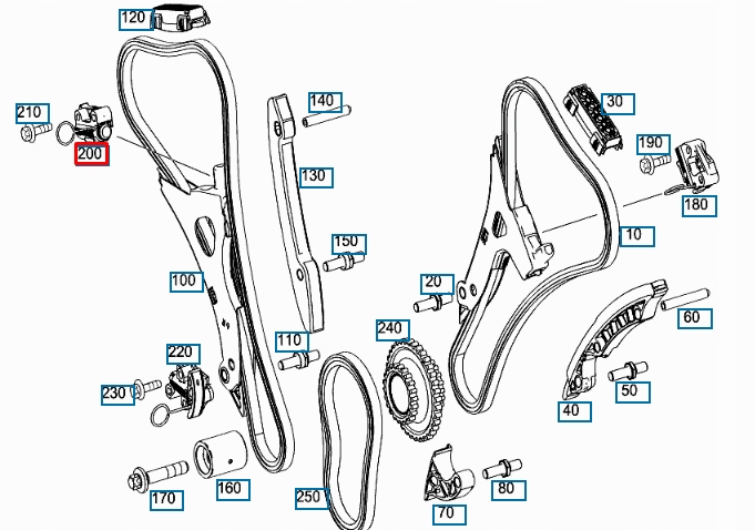 фото №10, Mercedes benz m w166 chain tensioner a2760502600
