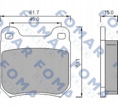 фото №1, Fomar тормозные колодки тормозные opel omega/
