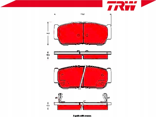 фото №2, Гальмівні колодки гальмівні ssangyong задня rodius 2,0-2,7 xdi