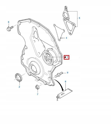 фото №4, Корпус распределительного вала mondeo transit 2.0d 2.2d 1253778