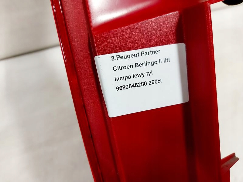 фото №7, Partner ii iii lift лампа левый задняя левая задняя