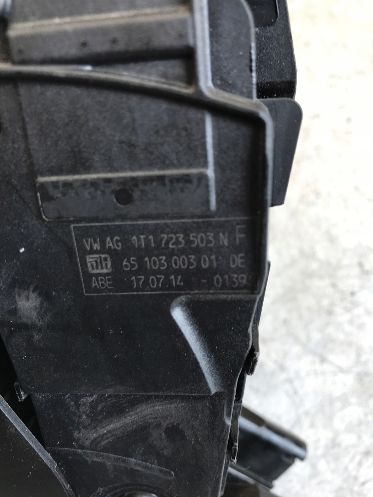 фото №5, Педаль газу потенціометр vw touran 1t1723503nf