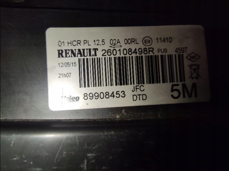 фото №16, Лампа передня перед renault espace v led pure