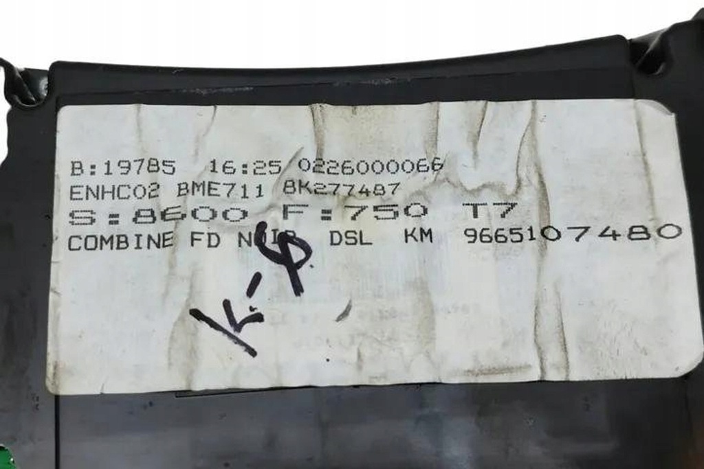 фото №6, Счетчик peugeot 308 sw 9665107480 1.6l дизель 80kw 2009