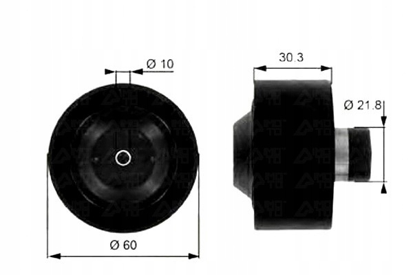 фото №1, Gates ролик направляющая ремень volvo c30 s40 ii s80
