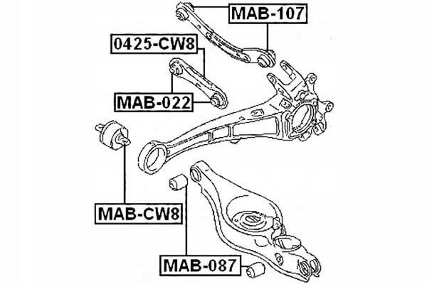 фото №2, Febest втулка рычага mn100110 5131g1