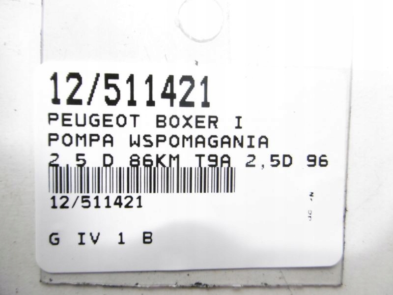 фото №7, Peugeot boxer i насос усилителя 2,5d 86km t9a 9622072080