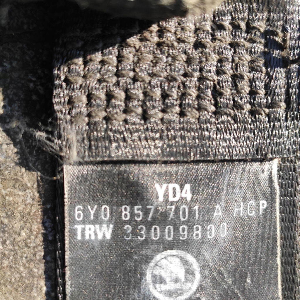 фото №10, Pas безпеки лівий перед skoda fabia i 6y0857701a