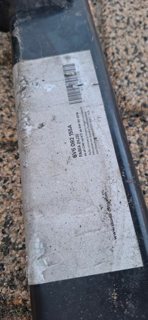 фото №10, Skoda fabia 3 iii хэтчбек 2014- hak буксировочный балка 6v6092155a