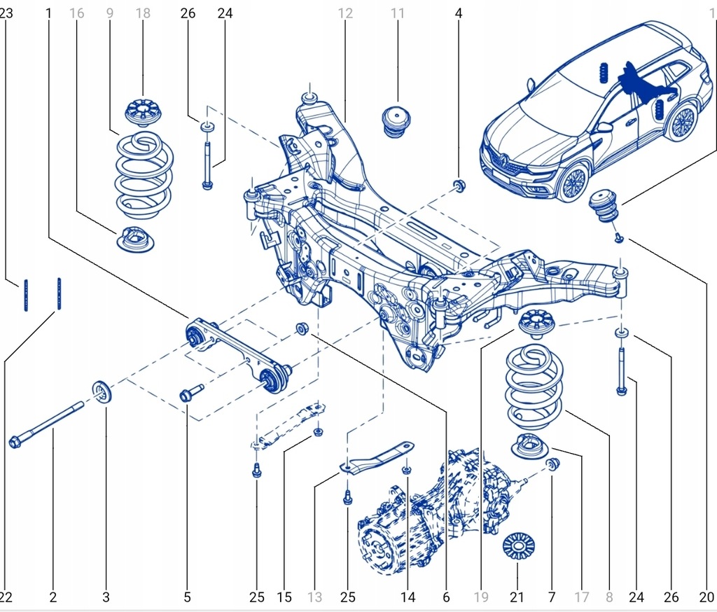 фото №3, Підвіска renault koleos ii 554005ha0a nowa оригінальний номер