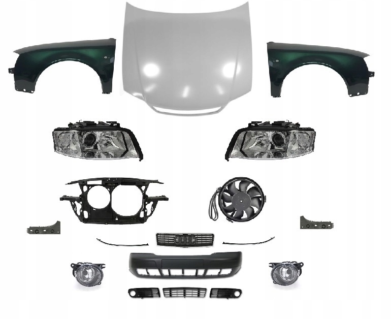 фото №1, Pas audi a6 c5 перед капот крыло бампер лампа pas
