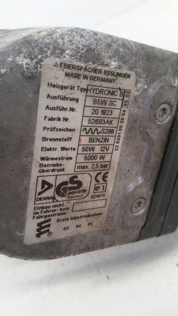 фото №4, Webasto hydronic b 52693ak audi a6 c5