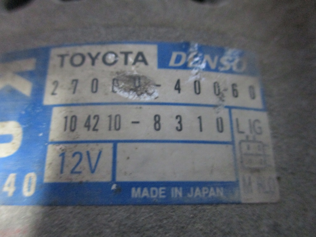 фото №6, Генератор toyota iq 1.0 vvti 27060-40060