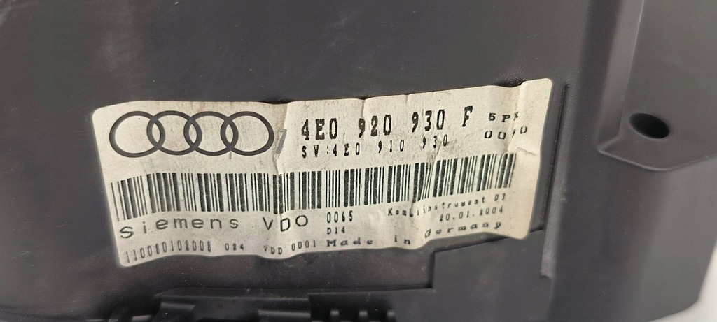 фото №7, Счетчик приборная панель 4e0920930f audi a8 d3