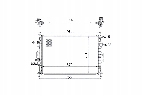 фото №1, Magneti marelli радиатор двигателя wody volvo s60 ii s80 ii v60 i v70
