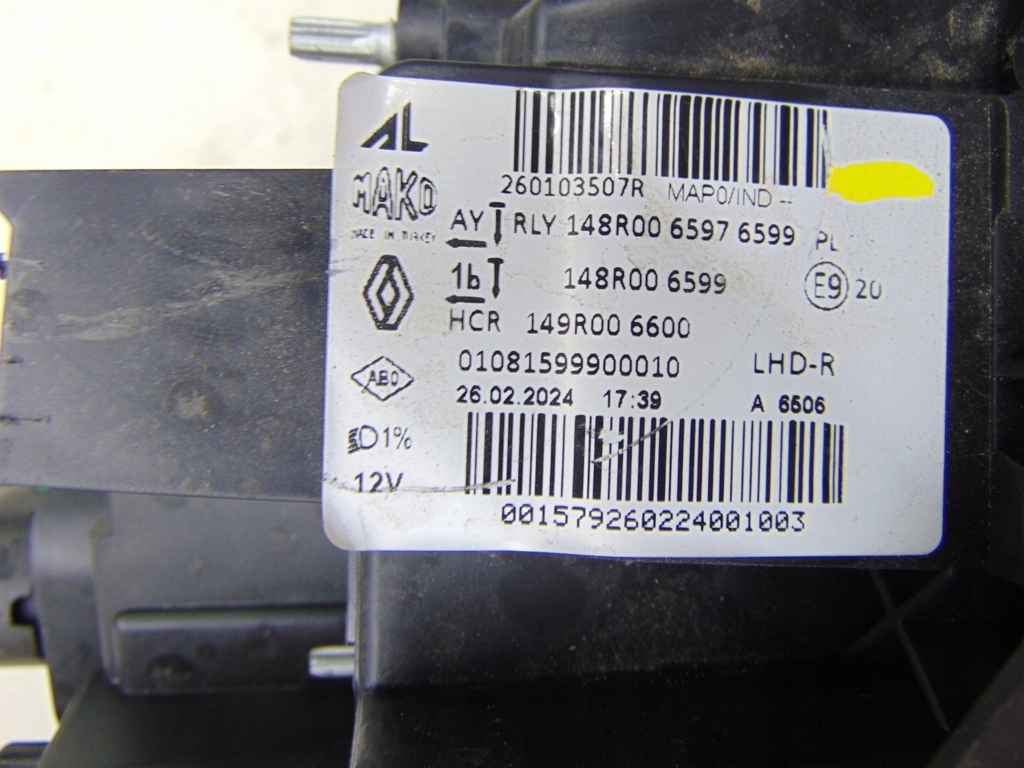 фото №6, Правая передняя лампа 260103507r renault clio 5 v lift