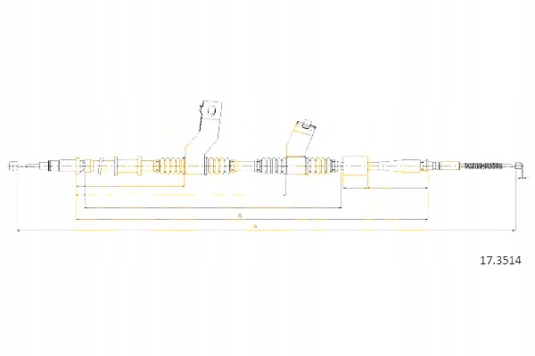 фото №1, Cofle трос гальма ручного chevrolet spark 1.0