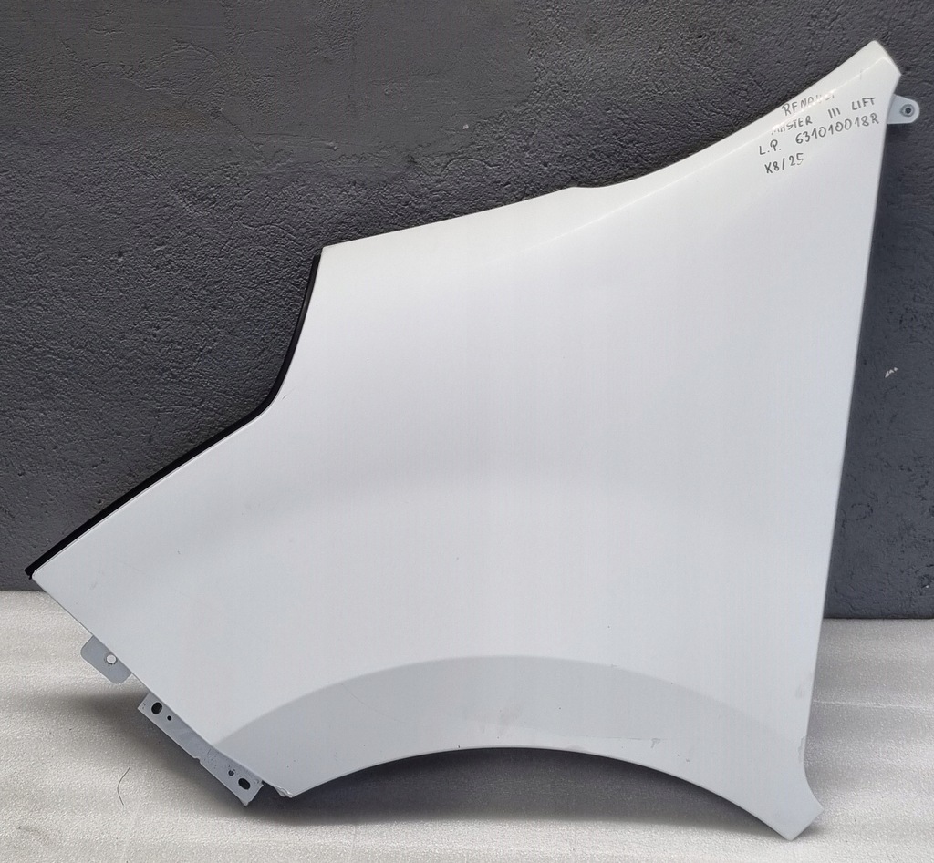 фото №1, Renault master iii lift крыло левый перед передний белый 631010018r