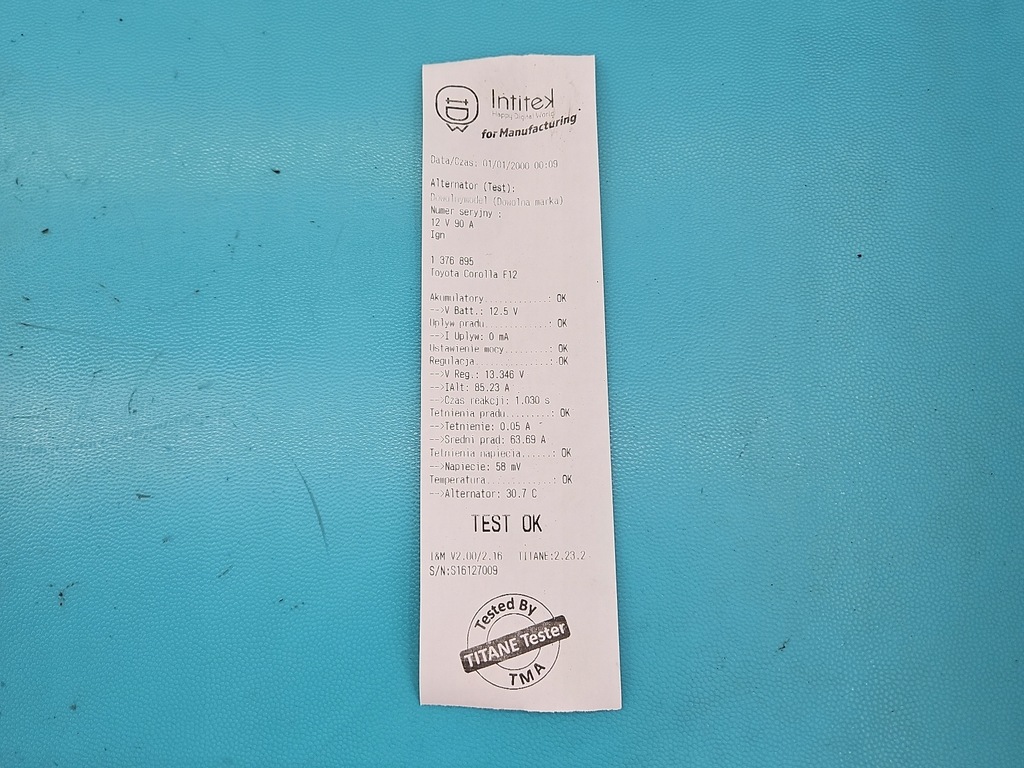 фото №8, Test генератор toyota corolla e12 27060-27070 2.0 d4d
