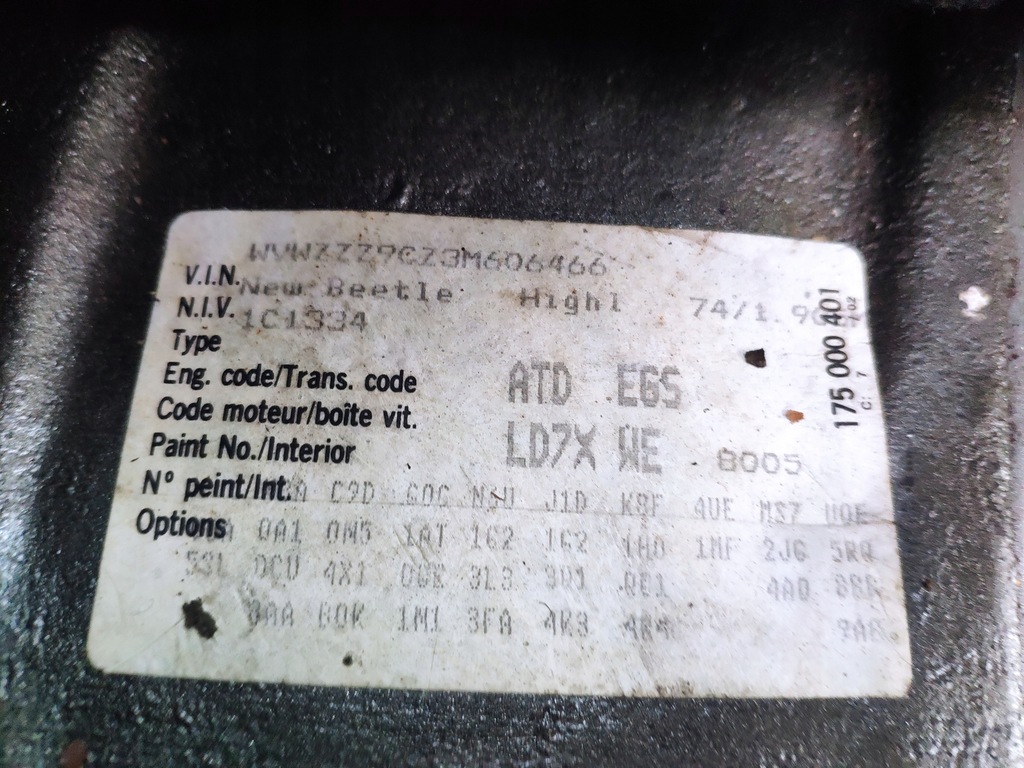 фото №12, Vw new beetle 1c кришка багажника багажника скло задня ld7x