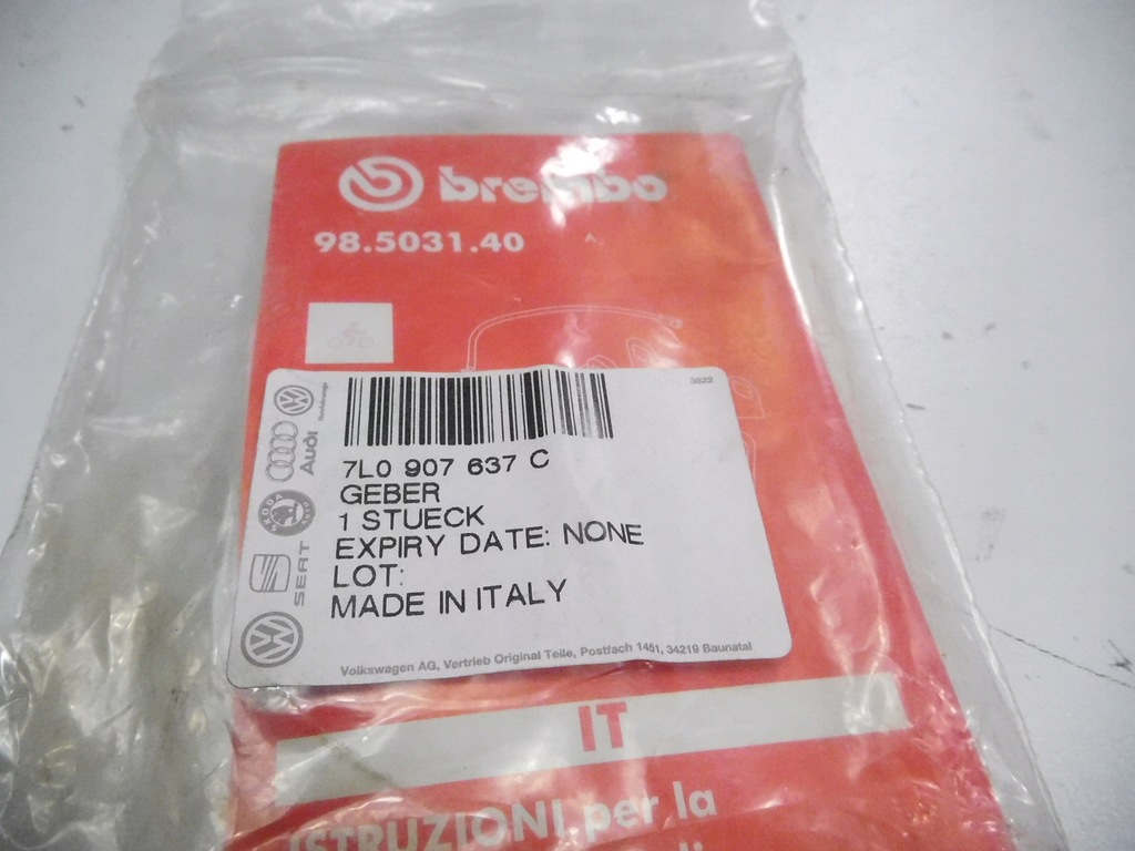 фото №8, Датчик износа тормозных колодок audi q7 оригинальный номер 7l0907637c