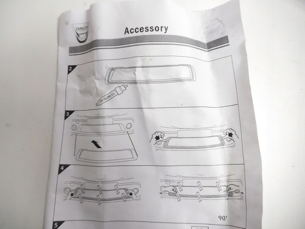 фото №9, Рамка решітка радіатора хром dacia sandero 7711059638