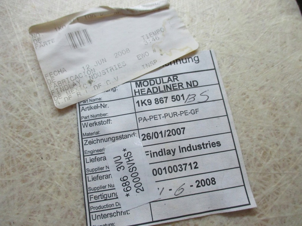 фото №5, Стеля vw golf 5 v 1k9 kombi