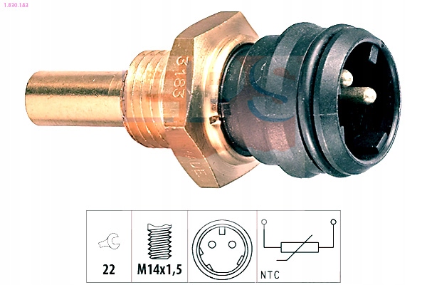 фото №2, Eps 1.830.183 датчик, температура рідина охолоджуючий