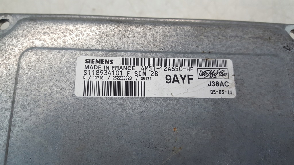 фото №8, Бортовой компьютер двигателя 4m5112a650hf ford focus mk2