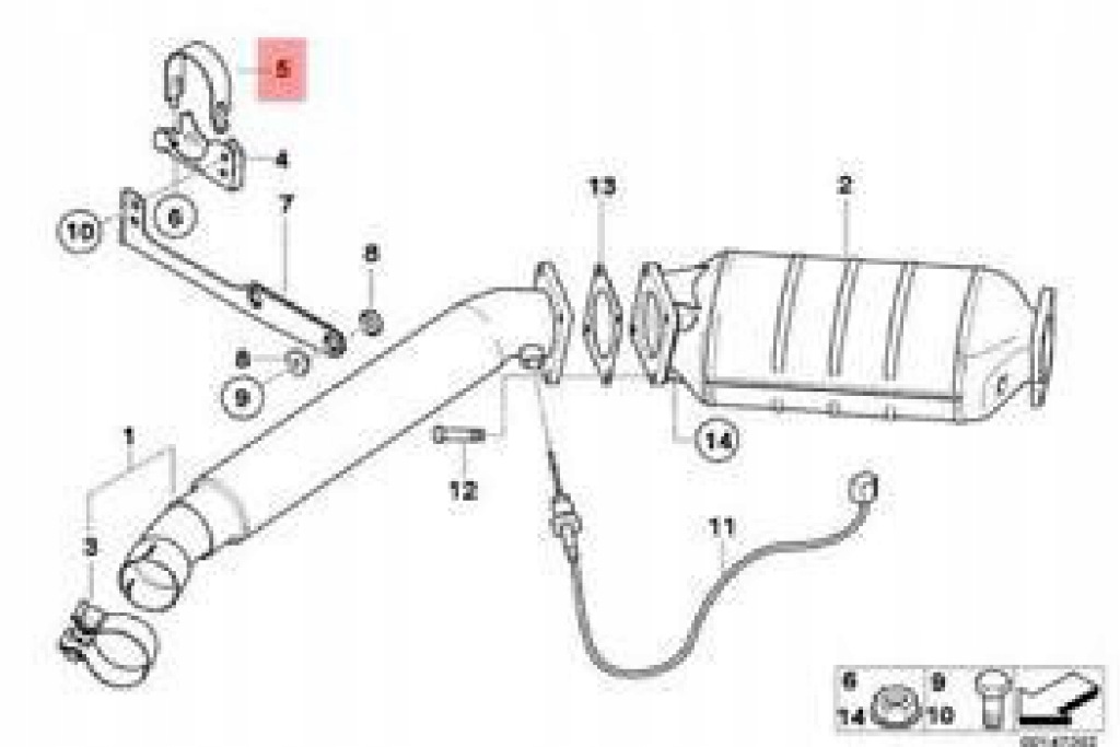 фото №7, Bmw x3 e83 верхній супорт фільтра часток твердих дизель 18303421439 3421439