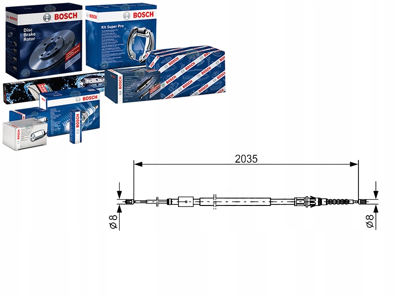 Купити Тягa трос гальма ручного bosch 4745t3 474620