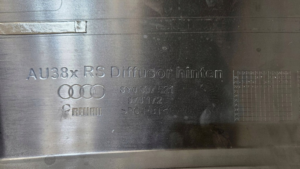 фото №9, Диффузор накладка бампера задняя audi a3 rs3 8y0 8y0807521 оригинал