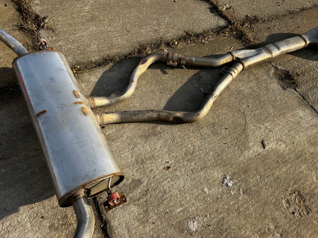 Труба выхлопная выхлоп гаситель bmw x5 f15 x6 f16 3.0 d m-pakiet с Разборки