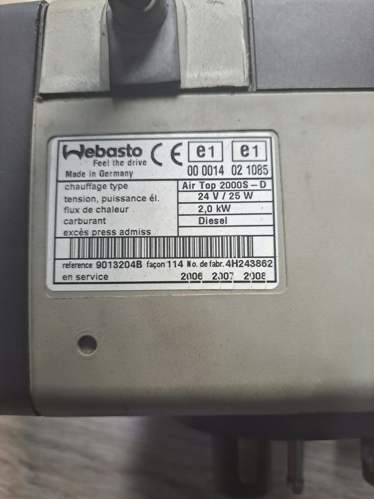 фото №3, Webasto dewasto air top 2000 s renault magnum dxi