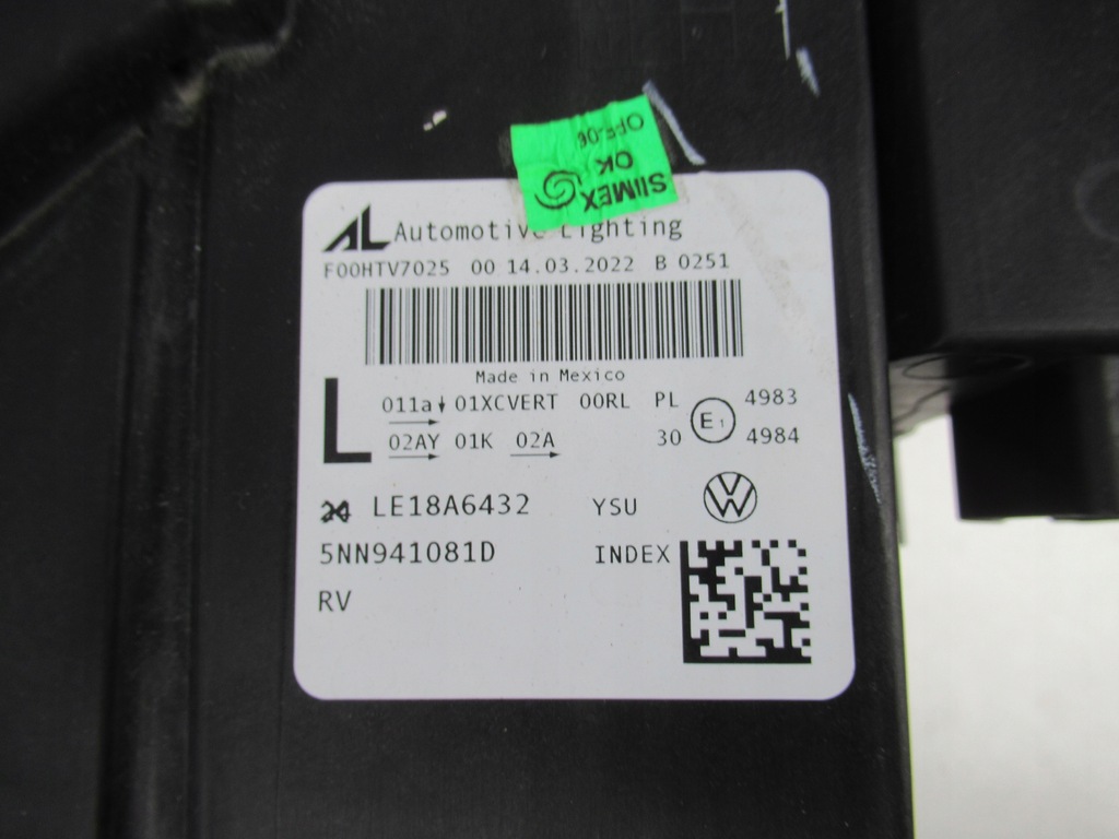 фото №15, Vw tiguan ii 2 lift 5nn лампа full led 5nn941081d