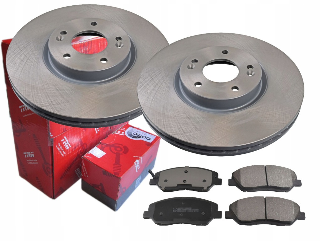 фото №1, Тормозные диски тормозные колодки trw перед hyundai santa fe ii 321mm