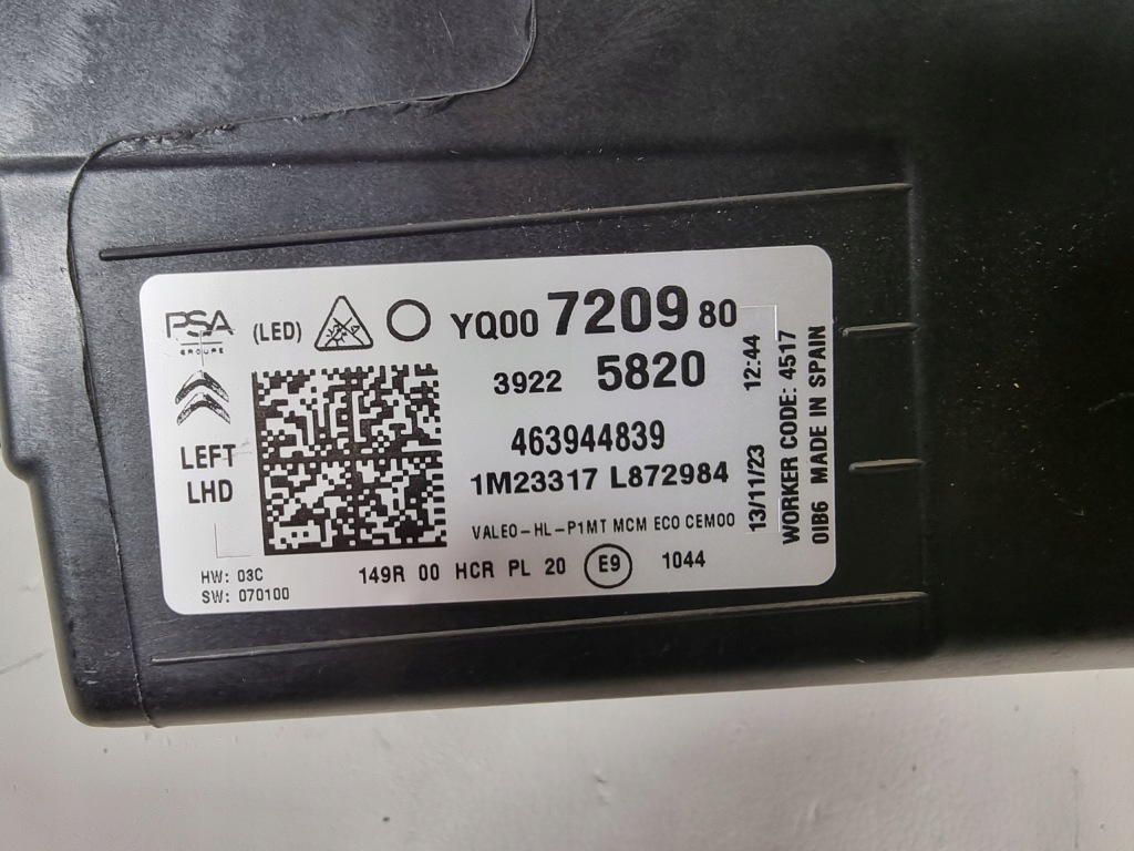 фото №11, Citroen c3 aircross lift лампа full led vision левая перед передняя 39225820