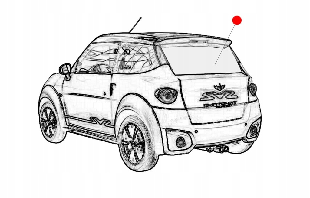 фото №1, Стекло задняя крышка багажника chatenet ch26