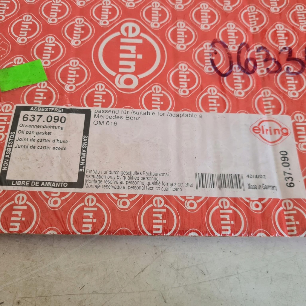 Mercedes om616 прокладка картера масляный elring 637.090 в Украине
