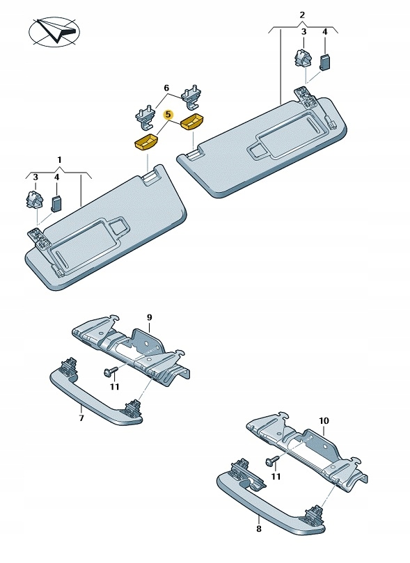 фото №1, Накладка держатель защита солнцезащитный cupra оригинальный номер