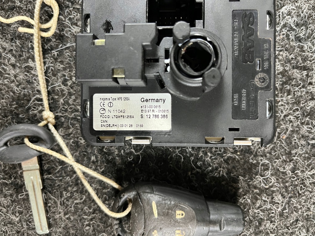 фото №6, Saab 9-3 93 замок запалювання 2x ключ 12786386