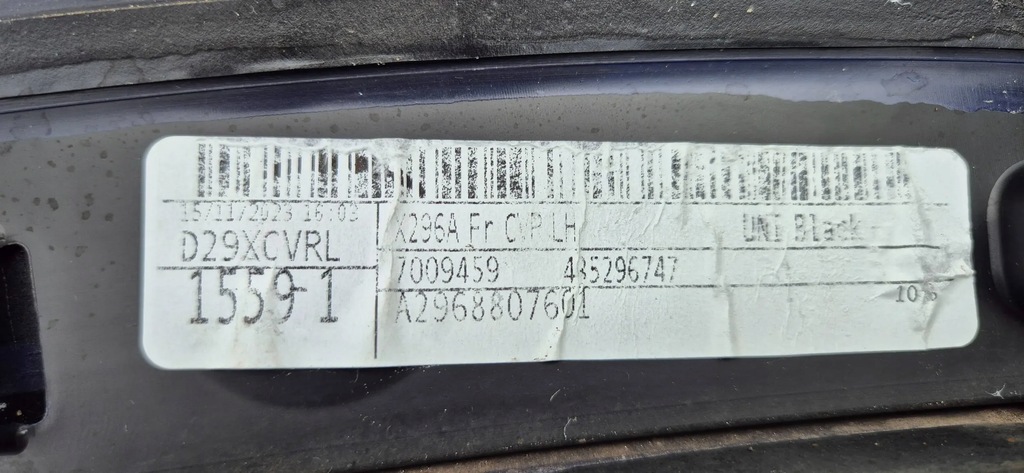 фото №8, Mercedes eqs x296 suv 22-25 amg молдинг na крыло левый перед org