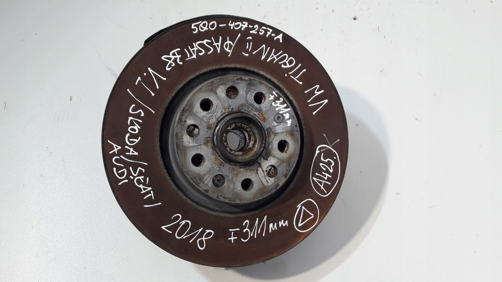 фото №1, Vw t-roc tiguan ii 2018 поворотний кулак лівий перед ступиця 5q0407257a