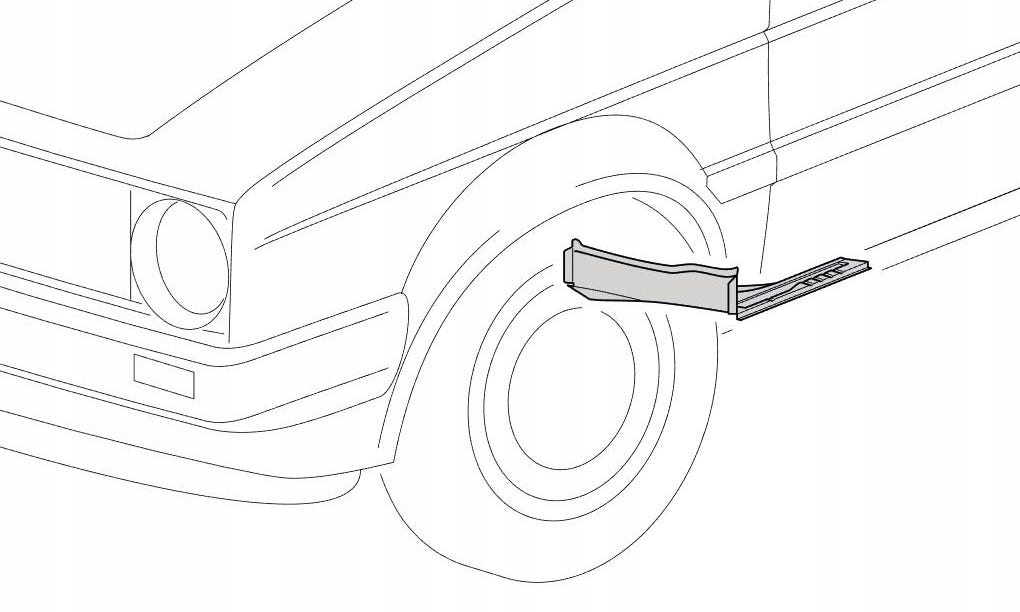 фото №6, Кронштейн пол левый перед vw golf 2 / jetta 2