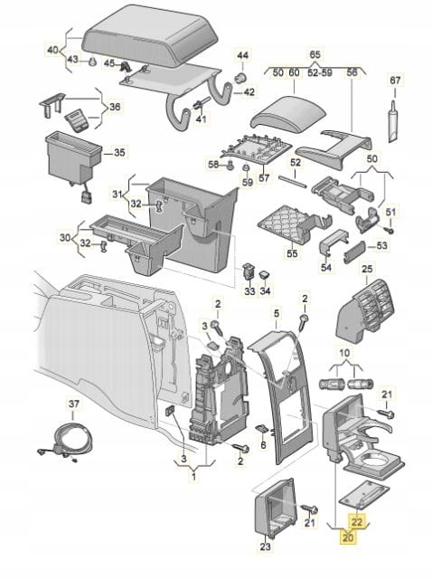фото №6, Кронштейн na чашка напої тунель vw caddy touran