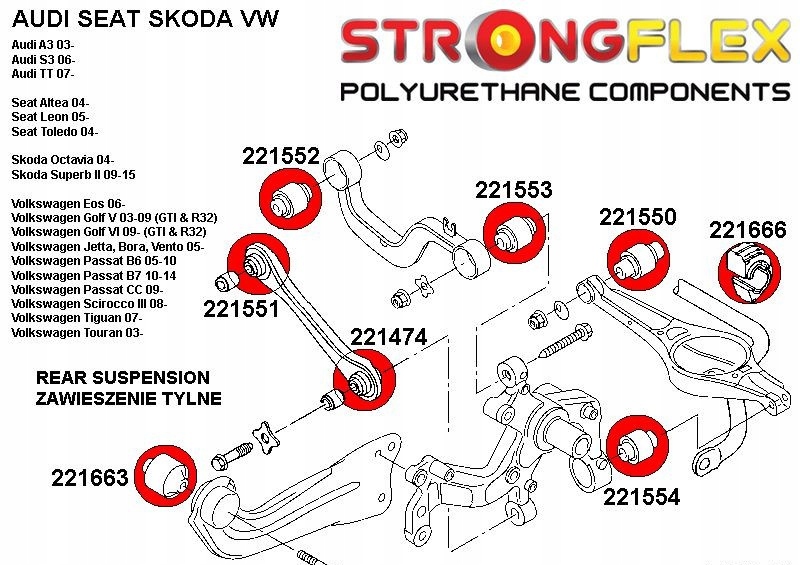 фото №2, 221666a - втулка стабілізатора заднього sport strongflex